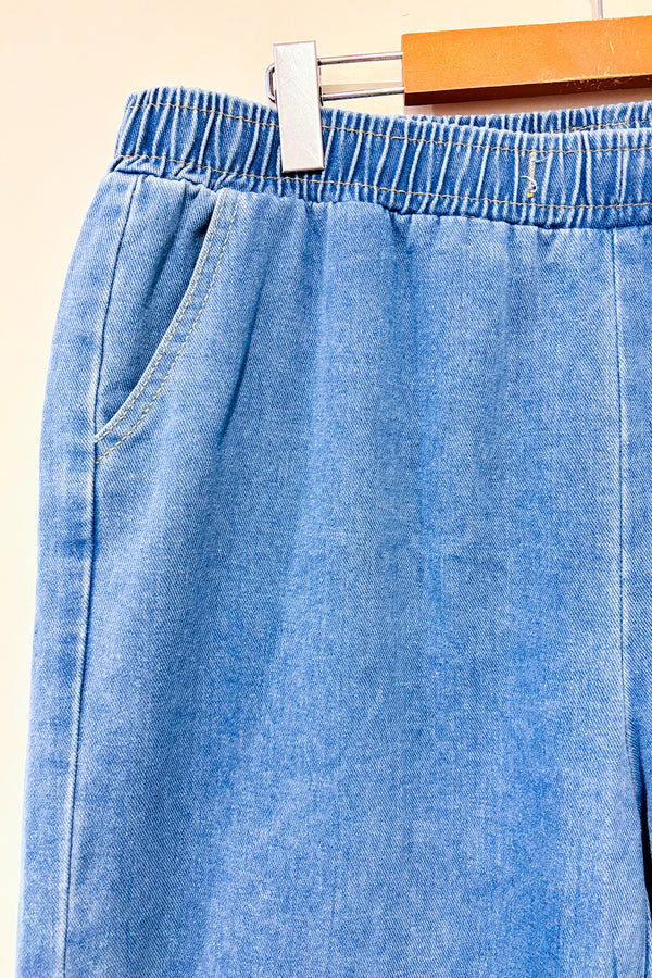 Jeans bleu pâle taille élastique (xxl)-Autres-La Penderie du Paradis 🕊