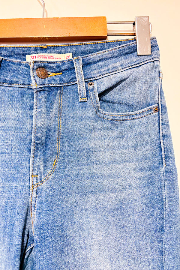 Jeans 721 bleu pâle jambe étroite (s)-Levi's-La Penderie du Paradis 🕊