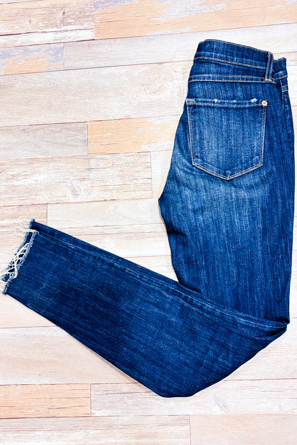 Jeans bleu foncé jambe étroite (s)-Yoga Jeans-La Penderie du Paradis 🕊