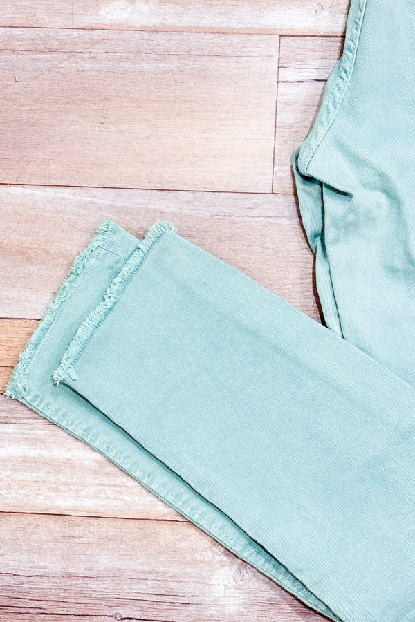 Jeans Rachel vert jambe étroite à taille basse (m)-Garcia-La Penderie du Paradis 🕊