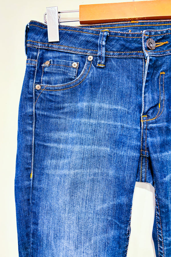 Jeans Trixie bleu foncé délavé à taille basse (s)-Dish Jeans-La Penderie du Paradis 🕊