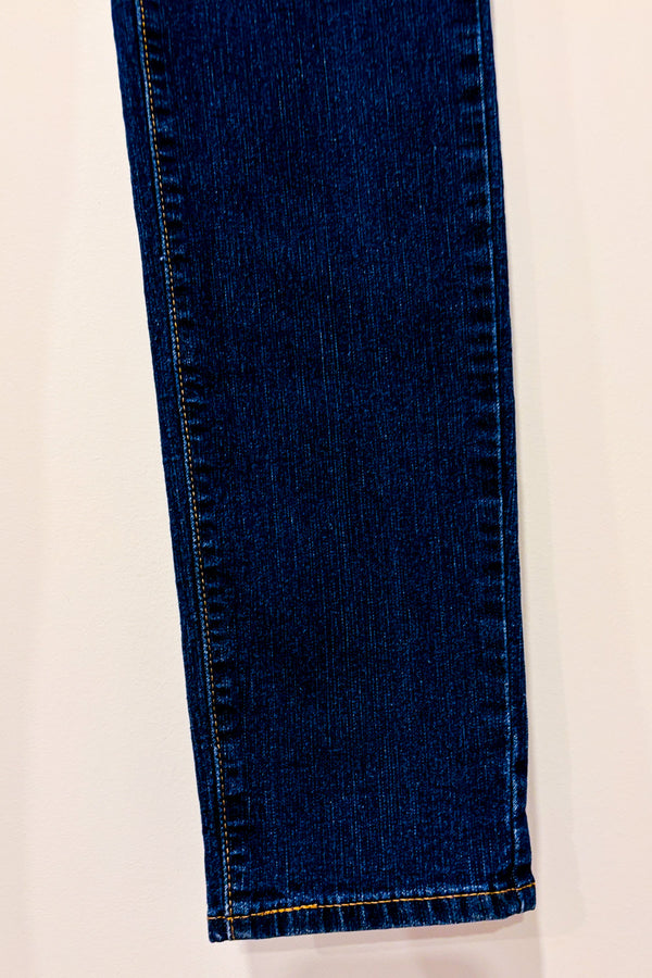 Jeans bleu foncé jambe fuselée taille régulière* seconde main - Levi's- La Penderie du Paradis