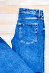 Jeans bleu foncé jambe ample seconde main - H&M- La Penderie du Paradis