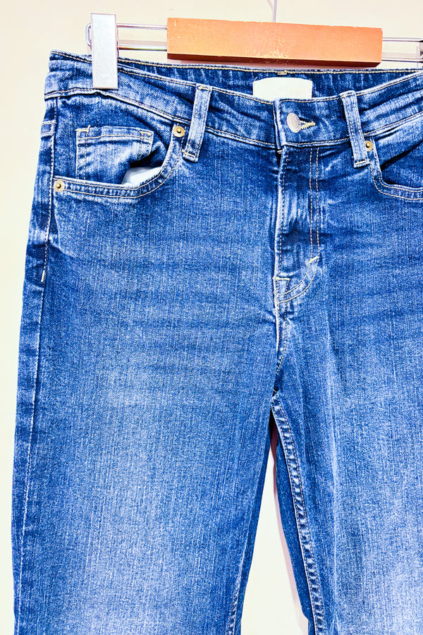 Jeans bleu foncé jambe ample seconde main - H&M- La Penderie du Paradis