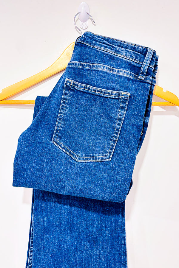 Jeans bleu foncé jambe ample seconde main - H&M- La Penderie du Paradis