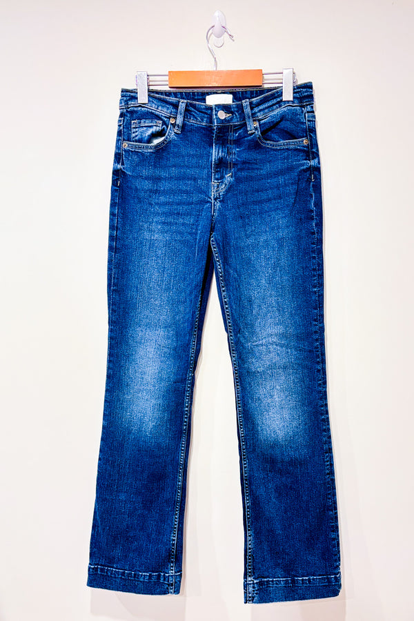 Jeans bleu foncé jambe ample seconde main - H&M- La Penderie du Paradis