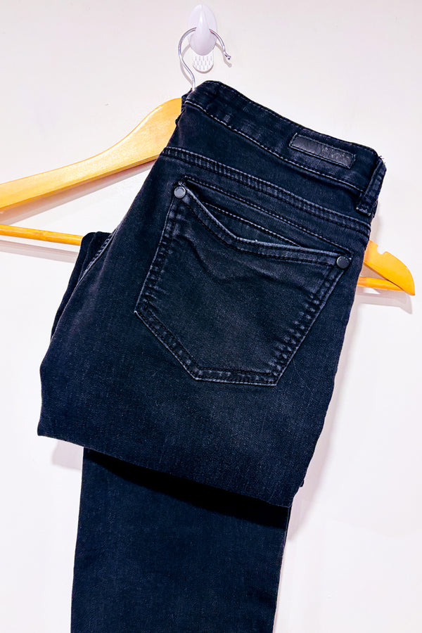 Jeans noir jambe droite seconde main - Lois Jeans- La Penderie du Paradis