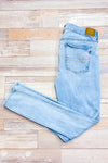 Jeans bleu pâle jambe étroite seconde main - American Eagle- La Penderie du Paradis