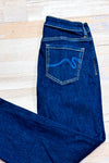 Jeans bleu foncé jambe droite seconde main - Santana Jeans- La Penderie du Paradis