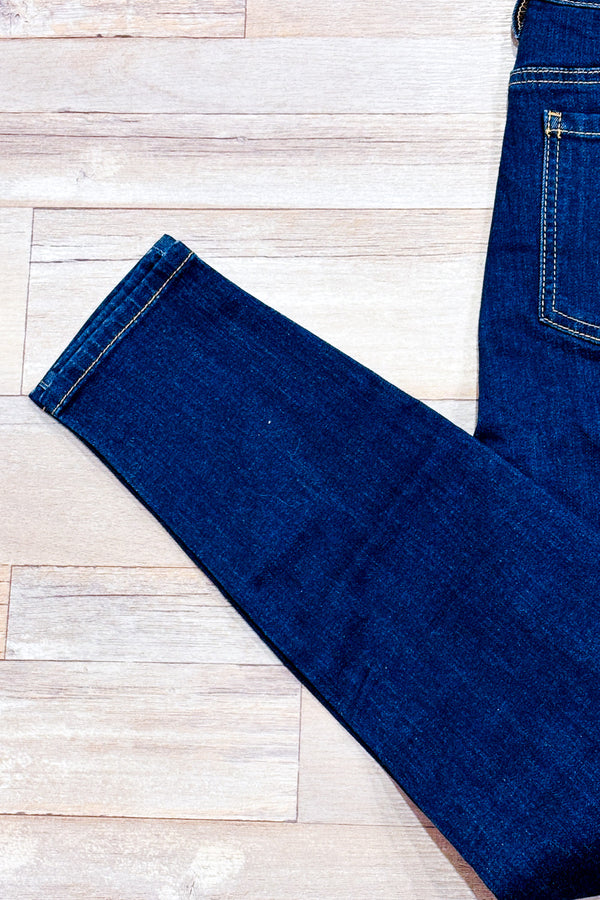 Jeans bleu foncé jambe étroite Mollie à taille haute* seconde main - Buffalo David Bitton- La Penderie du Paradis