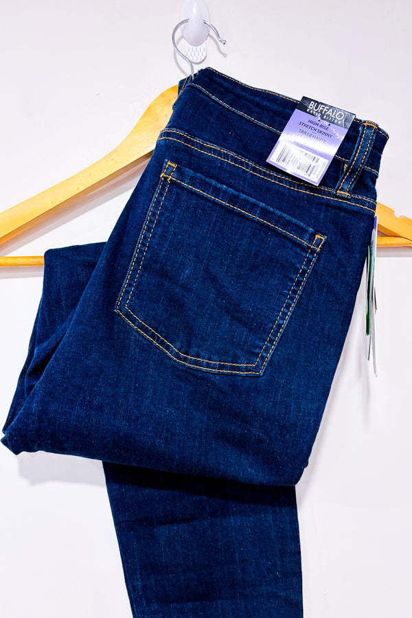 Jeans bleu foncé jambe étroite Mollie à taille haute* seconde main - Buffalo David Bitton- La Penderie du Paradis