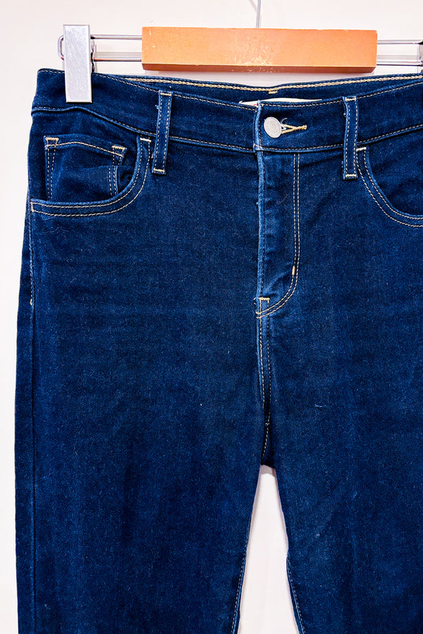 Jeans 720 bleu foncé jambe étroite à taille haute seconde main - Levi's- La Penderie du Paradis