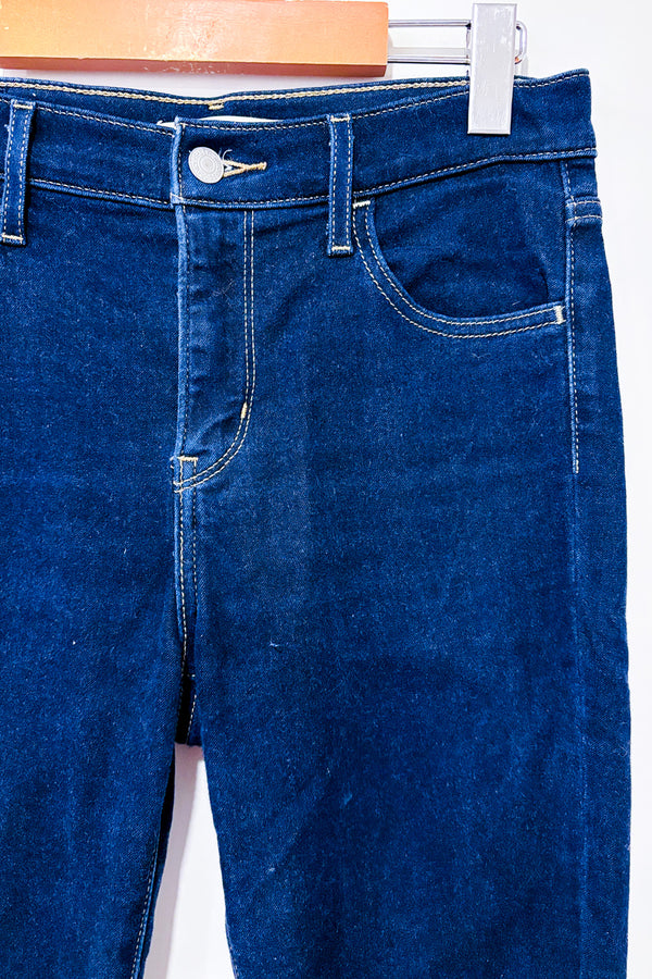 Jeans 720 bleu foncé jambe étroite à taille haute seconde main - Levi's- La Penderie du Paradis