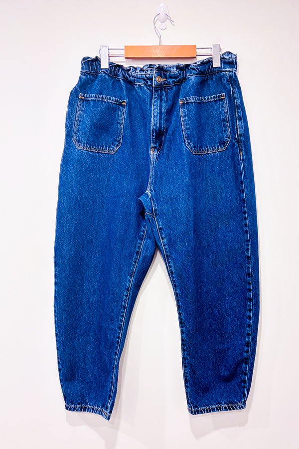 Jeans ample taille élastique* seconde main - Zara- La Penderie du Paradis