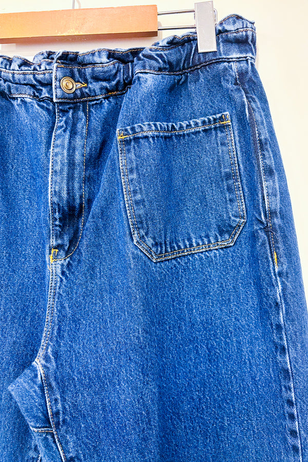 Jeans ample taille élastique* seconde main - Zara- La Penderie du Paradis