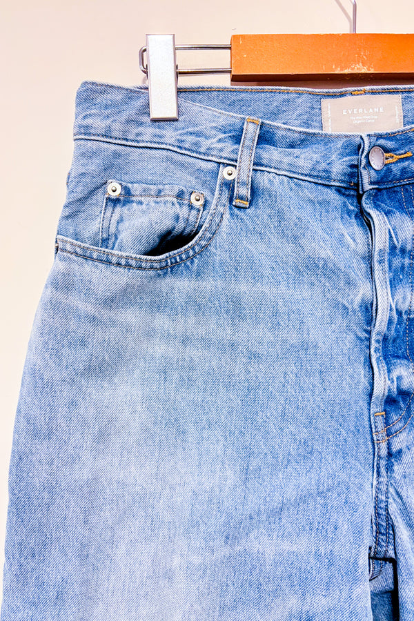 Jeans taille haute jambe large bleu pâle* seconde main - Everlane- La Penderie du Paradis