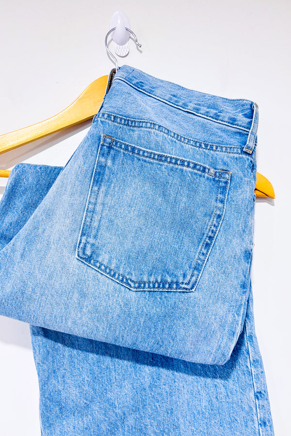 Jeans taille haute jambe large bleu pâle* seconde main - Everlane- La Penderie du Paradis