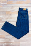 Jeans bleu délavé jambe étroite à taille haute* seconde main - Levi's- La Penderie du Paradis