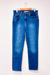 Jeans bleu délavé jambe étroite à taille haute* seconde main - Levi's- La Penderie du Paradis