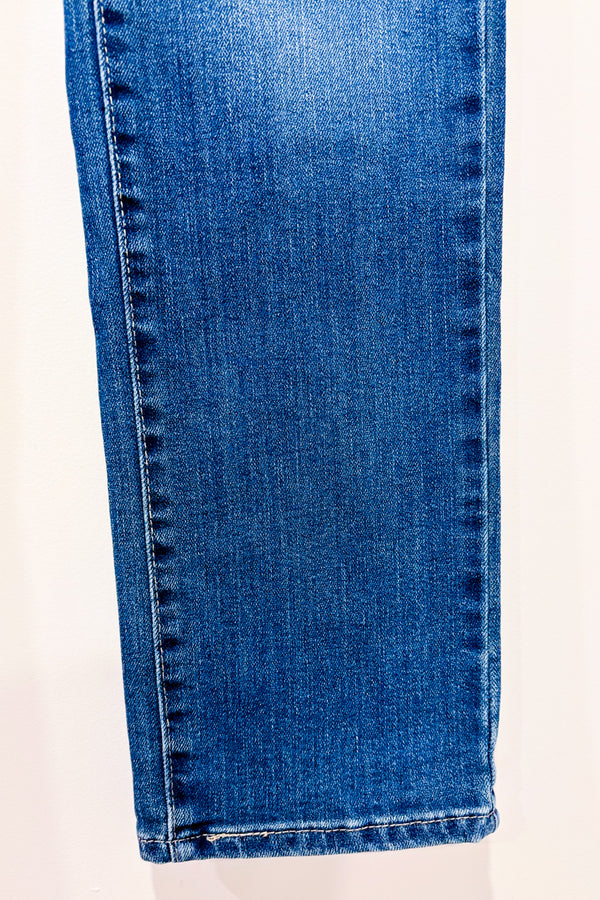 Jeans bleu délavé jambe étroite à taille haute* seconde main - Levi's- La Penderie du Paradis