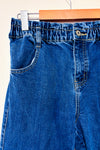 Jeans jogger bleu taille haute à poches cargo* seconde main - Blumind- La Penderie du Paradis