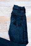 Jeans skinny noir taille haute effet usé seconde main - Dynamite- La Penderie du Paradis