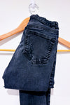 Jeans skinny noir taille haute effet usé seconde main - Dynamite- La Penderie du Paradis