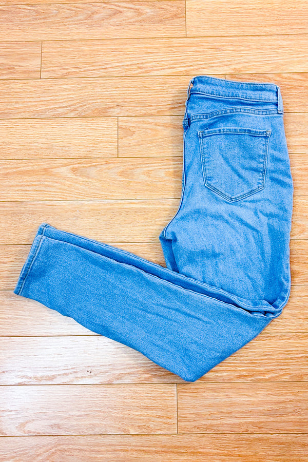 Jeans Rockstar bleu pâle super skinny à taille haute seconde main - Old Navy- La Penderie du Paradis
