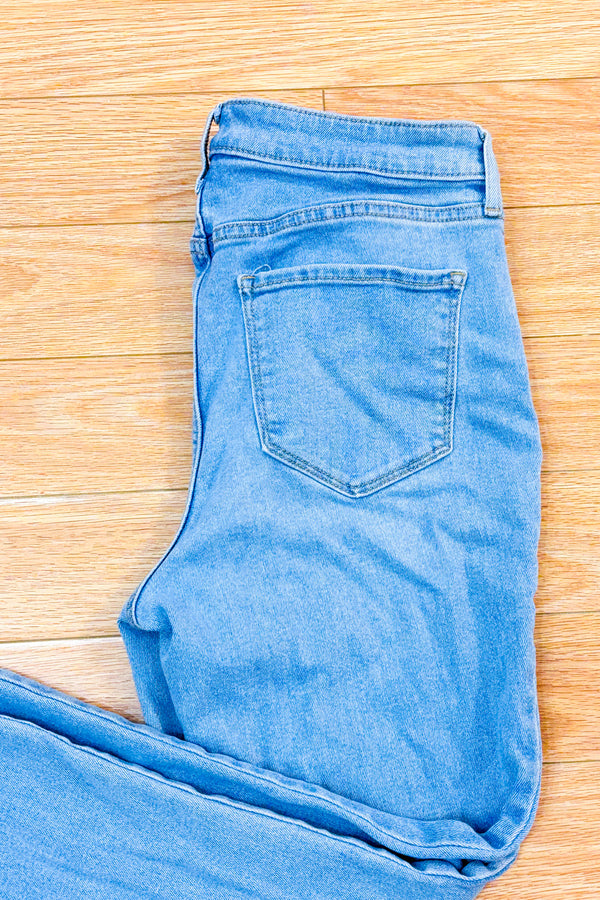 Jeans Rockstar bleu pâle super skinny à taille haute seconde main - Old Navy- La Penderie du Paradis