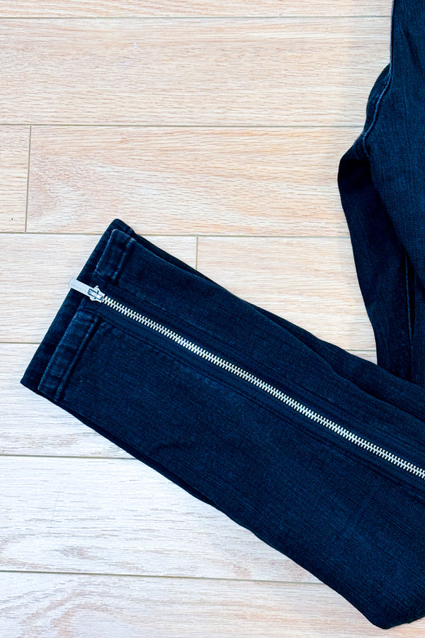 Jeans Myles skinny noir à taille élastique seconde main - BCBGMaxazria- La Penderie du Paradis