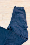 Jeans cargo noir délavé à taille haute seconde main - Garage- La Penderie du Paradis