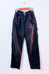 Jeans cargo noir délavé à taille haute seconde main - Garage- La Penderie du Paradis