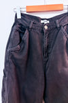 Jeans cargo noir délavé à taille haute seconde main - Garage- La Penderie du Paradis