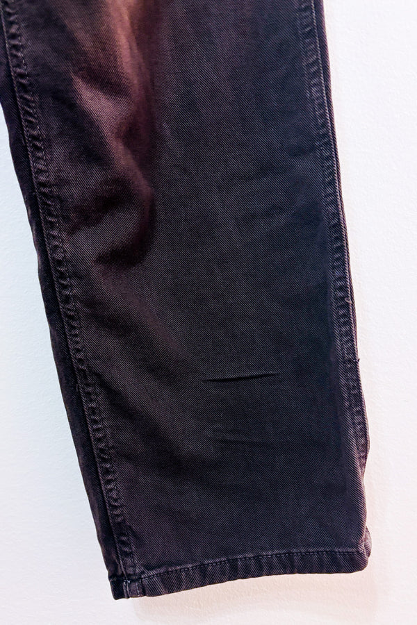 Jeans cargo noir délavé à taille haute seconde main - Garage- La Penderie du Paradis