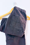 Jeans cargo noir délavé à taille haute seconde main - Garage- La Penderie du Paradis
