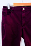 Pantalon bourgogne extensible à jambe étroite* seconde main - Design Lab- La Penderie du Paradis