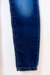 Jeans bleu foncé délavé à jambe étroite seconde main - Guess- La Penderie du Paradis