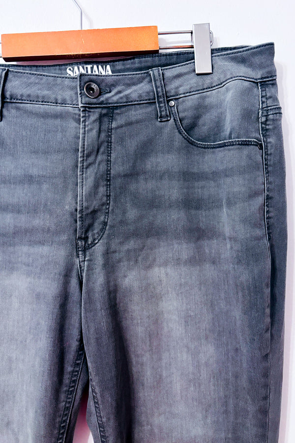 Jeans gris délavé extensible seconde main - Santana Jeans- La Penderie du Paradis