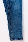 Jeans bleu foncé à taille haute* seconde main - Zara- La Penderie du Paradis