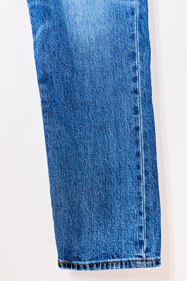 Jeans bleu pâle droit 501 Original à taille haute* seconde main - Levi's- La Penderie du Paradis