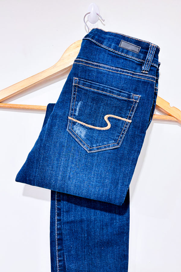 Jegging bleu foncé effet usé taille régulière (xs)-Ardene-La Penderie du Paradis 🕊