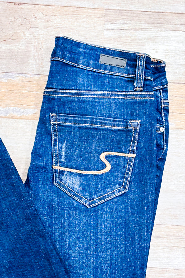 Jegging bleu foncé effet usé taille régulière (xs)-Ardene-La Penderie du Paradis 🕊