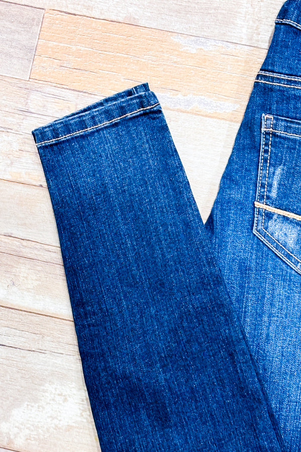 Jegging bleu foncé effet usé taille régulière (xs)-Ardene-La Penderie du Paradis 🕊