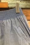 Jupe fluide rayée blanche et bleue taille élastique (l) seconde main Garage