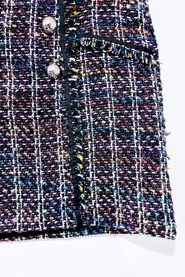 Jupe mauve et bleue en tricot (l)-Colori-La Penderie du Paradis 🕊