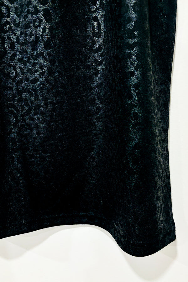 Jupe noire motif léopard avec taille élastique (m) -- La Penderie du Paradis ?