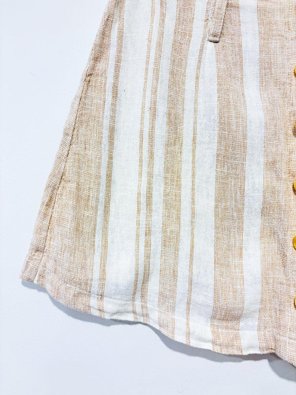 Jupe-short rayée beige avec boutons (xs) - Forever21 - La Penderie du Paradis 🕊