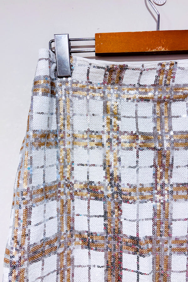 Jupe Stella Cecile blanche et or à paillettes (s)-Anonyme Designers-La Penderie du Paradis 🕊