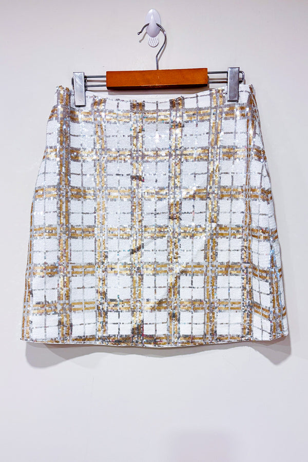 Jupe Stella Cecile blanche et or à paillettes (s)-Anonyme Designers-La Penderie du Paradis 🕊