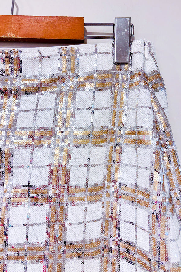 Jupe Stella Cecile blanche et or à paillettes (s)-Anonyme Designers-La Penderie du Paradis 🕊